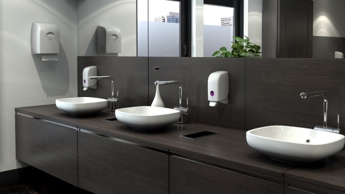 6989 Диспенсер настенный Aquarius, для рулонных полотенец, белый