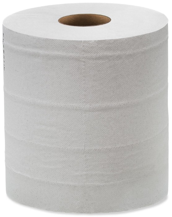 KP105 Бумажные полотенца в рулонах с центральной вытяжкой Veiro Professional Basic, 6 рул. х 300 м, однослойные, белые, 27 г/м²