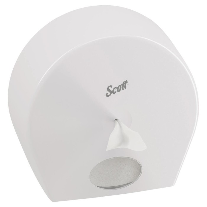 7046 Диспенсер настенный Aquarius Scott Controll, для туалетной бумаги в рулонах с центральной подачей, белый