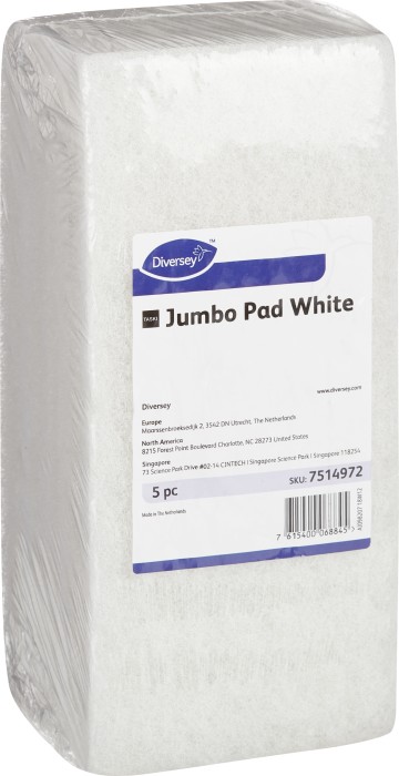 7514972 TASKI JumboPad Ручной пэд, белый, 5 шт