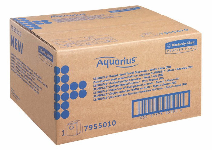 7955 Диспенсер настенный Aquarius Slimroll, для рулонных полотенец, белый