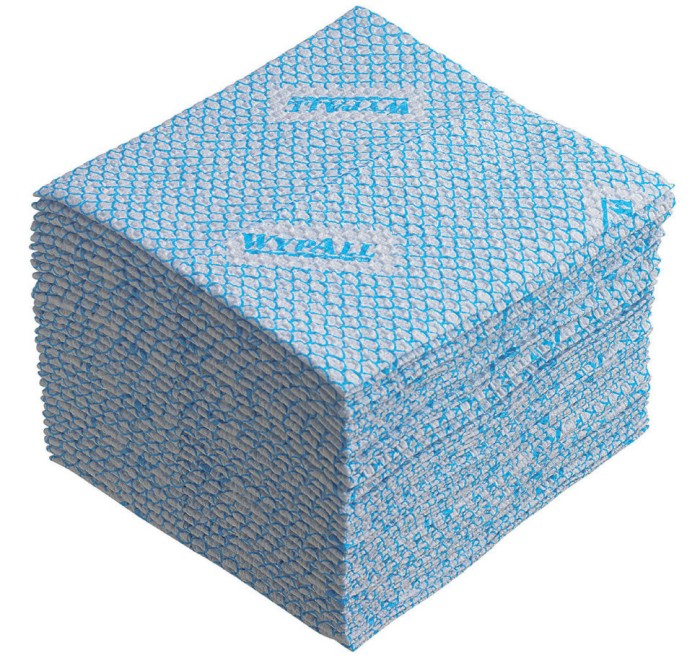 19139 Нетканый протирочный материал WypAll X80 Plus, 1 пач. х 30 л, 35.5 × 33.5 см, синий, 129,6 г/м²