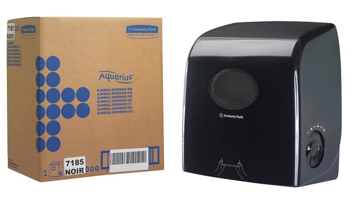 7185 Диспенсер настенный Aquarius Slimroll, для рулонных полотенец, черный