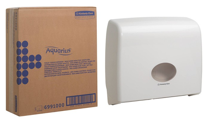 6991 Диспенсер настенный Aquarius, для туалетной бумаги в больших рулонах, белый