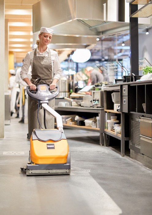 7516860 TASKI swingo 350 B Ультракомпактная батарейная поломоечная машина, оснащенная литий-ионным аккумулятором