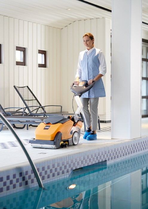 7516860 TASKI swingo 350 B Ультракомпактная батарейная поломоечная машина, оснащенная литий-ионным аккумулятором