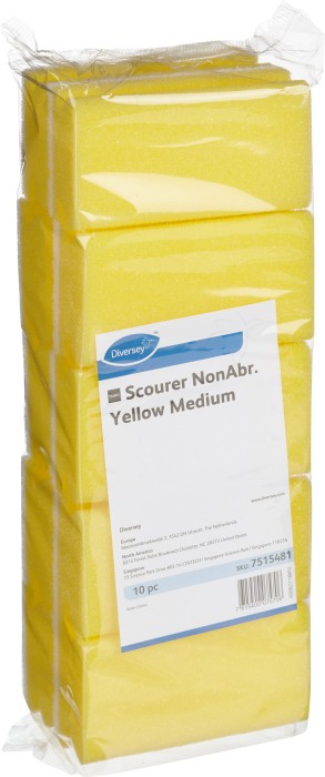 7515481 Губка мягкая TASKI Scourer NonAbrasive, 13 x 7,5 см, желтая, 10 шт