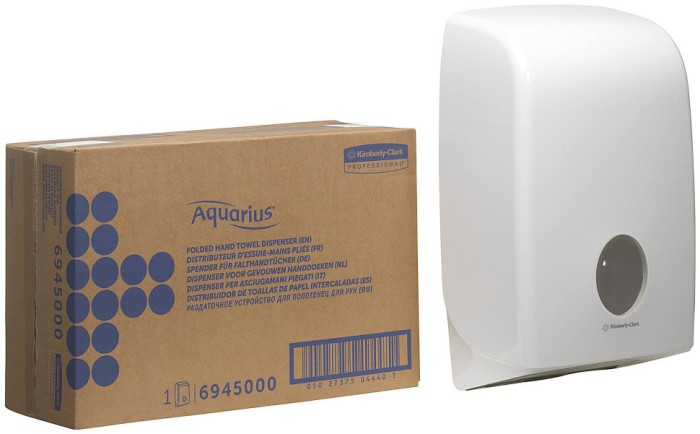 6945 Диспенсер настенный Aquarius, для бумажных полотенец в пачках, белый