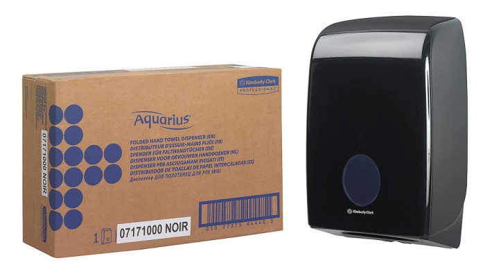 7171 Диспенсер настенный Aquarius, для бумажных полотенец в пачках, черный