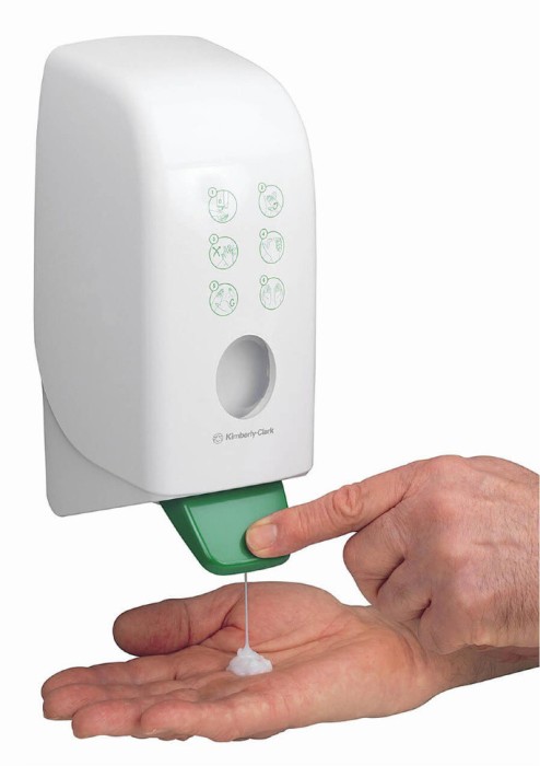 7134 Диспенсер настенный Aquarius, для крема для рук и тела, белый