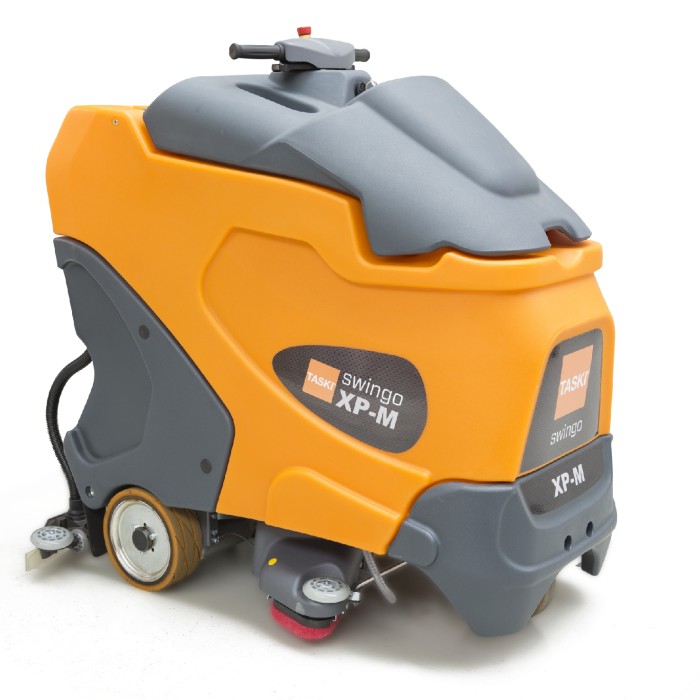 7523359 TASKI swingo XP-M Батарейная поломоечная машина с местом для оператора с двумя микроротационными щетками 45 см