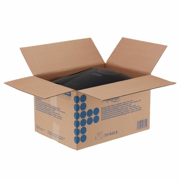 7376 Диспенсер настенный Aquarius, для рулонных полотенец, черный