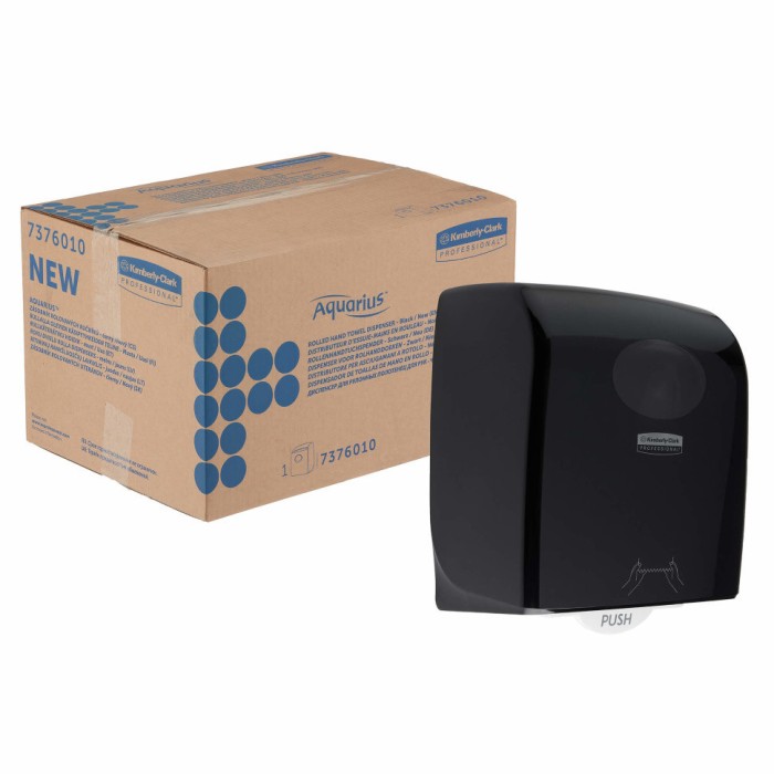 7376 Диспенсер настенный Aquarius, для рулонных полотенец, черный