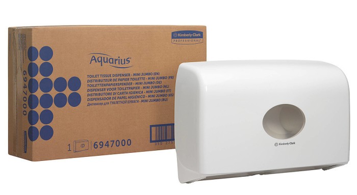 6947 Диспенсер настенный Aquarius, для туалетной бумаги в больших рулонах, белый