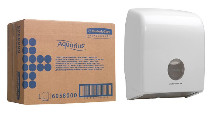 6958 Диспенсер настенный Aquarius, для туалетной бумаги в больших рулонах, белый