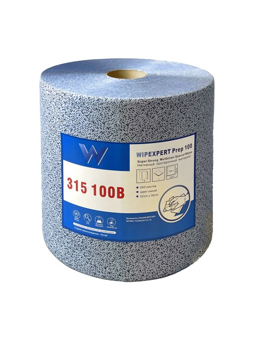 315100B Нетканый протирочный материал WIPEXPERT Prep 100 Super Strong Special, 1 рул. х 500 л, 32 × 36 см, синий, 100 г/м²