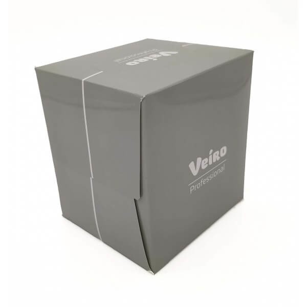 N303 Салфетки косметические для лица Veiro Premium в кубе, 30 кор. х 80 л, двухслойные, белые, 30 г/м²