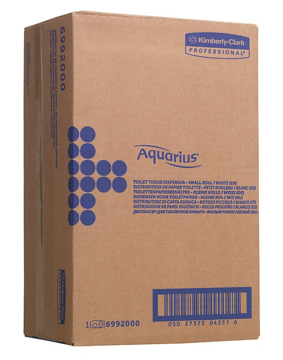 6992 Диспенсер настенный Aquarius, для туалетной бумаги в малых рулонах, белый
