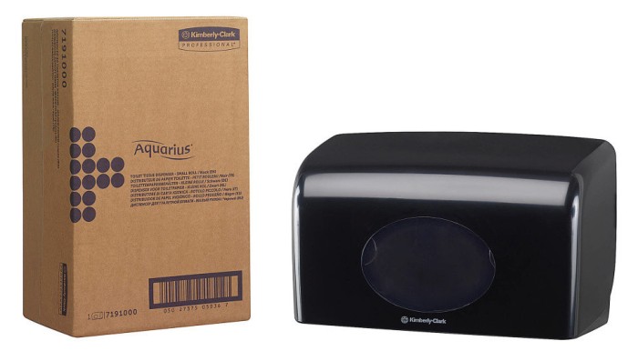 7191 Диспенсер настенный Aquarius, для туалетной бумаги в малых рулонах, черный