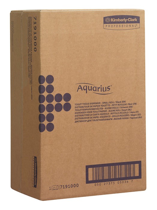 7191 Диспенсер настенный Aquarius, для туалетной бумаги в малых рулонах, черный