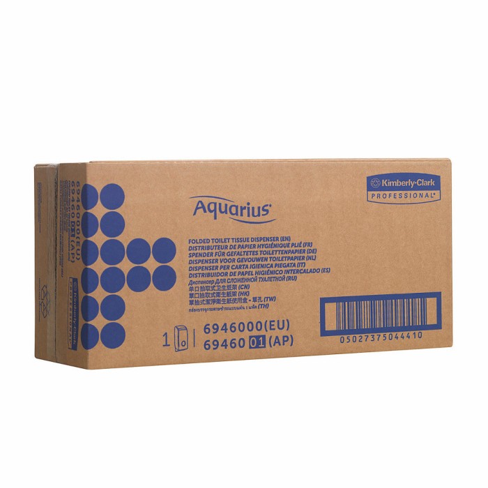 6946 Диспенсер настенный Aquarius, для туалетной бумаги в пачках, белый