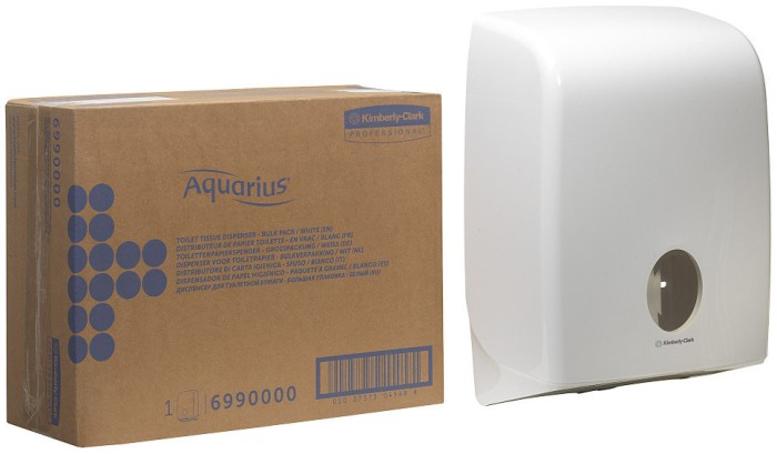 6990 Диспенсер настенный Aquarius, для туалетной бумаги в пачках, белый