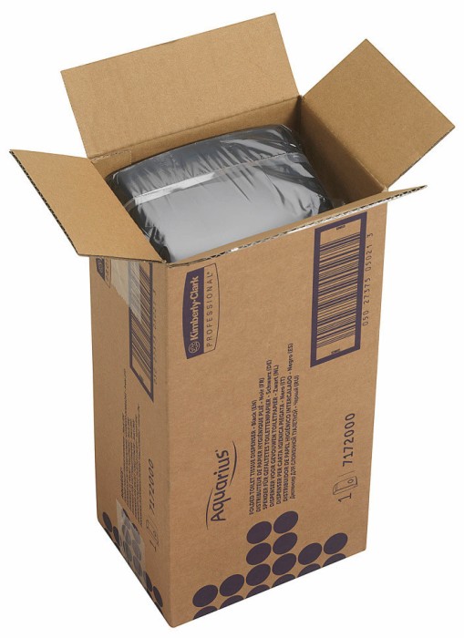 7172 Диспенсер настенный Aquarius, для туалетной бумаги в пачках, черный