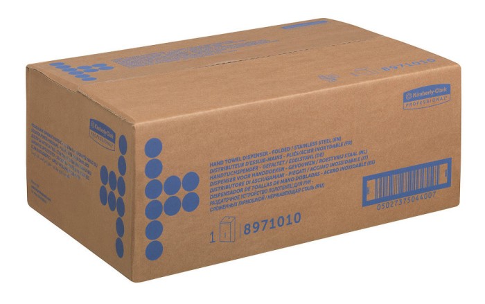 8971 Диспенсер настенный Kimberly-Clark, для бумажных полотенец в пачках, стальной