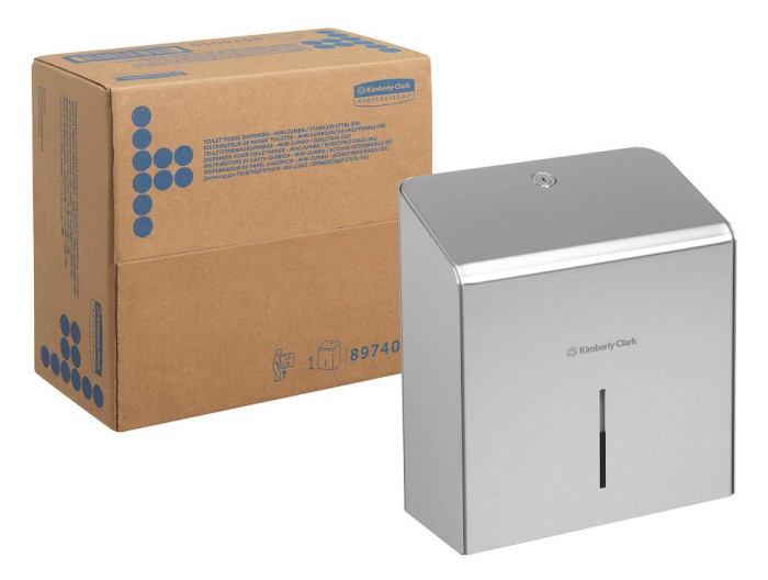 8974 Диспенсер настенный Kimberly-Clark, для туалетной бумаги в больших рулонах, стальной