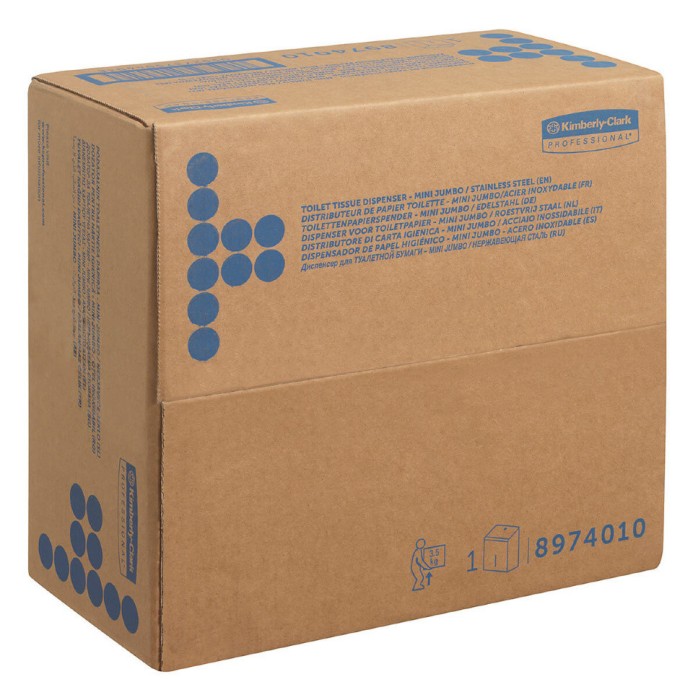 8974 Диспенсер настенный Kimberly-Clark, для туалетной бумаги в больших рулонах, стальной