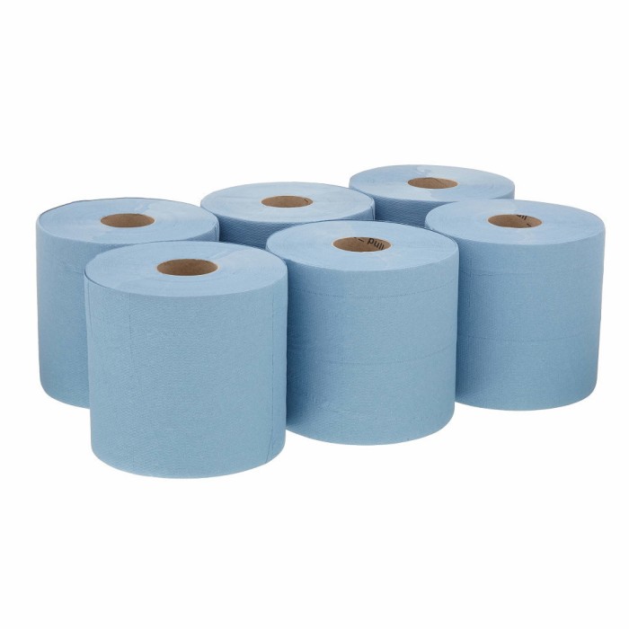 7492 Протирочная бумага WypAll L10, 6 рул. х 400 л, 38 × 18.5 см, однослойная голубая, 32,5 г/м²