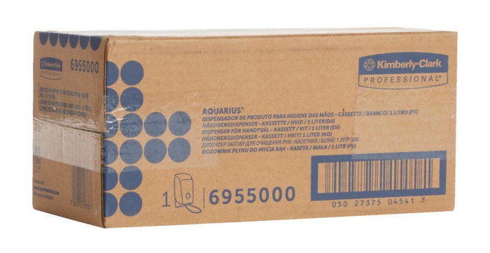 6955 Диспенсер настенный локтевой Aquarius, для жидкого пенного мыла, белый