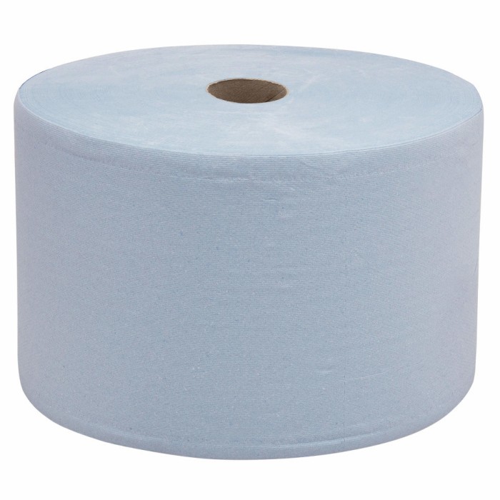 7317 Протирочная бумага WypAll L20, 1 рул х 1000 л, 38 × 23.5 см, двухслойная голубая, 47 г/м²
