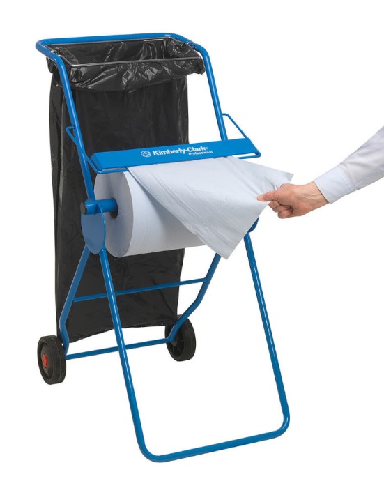 7301 Протирочная бумага WypAll L20, 1 рул. х 500 л, 38 × 33 см, двухслойная голубая, 45,4 г/м²