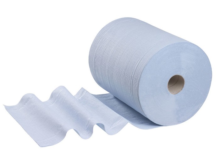 7301 Протирочная бумага WypAll L20, 1 рул. х 500 л, 38 × 33 см, двухслойная голубая, 45,4 г/м²