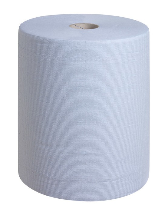 7301 Протирочная бумага WypAll L20, 1 рул. х 500 л, 38 × 33 см, двухслойная голубая, 45,4 г/м²