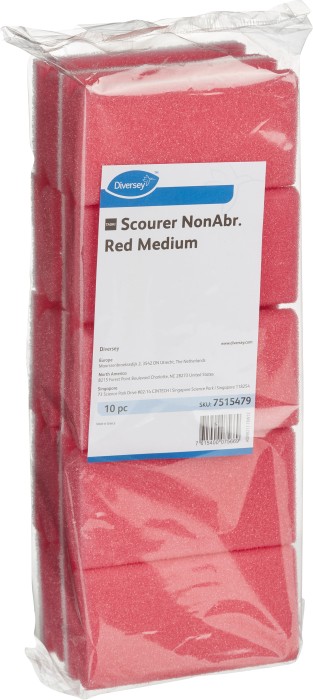 7515479 Губка мягкая TASKI Scourer NonAbrasive, 13 x 7,5 см, красная, 10 шт