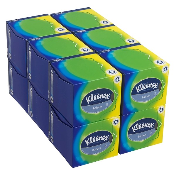 8825 Салфетки косметические для лица Kleenex в кубе, 12 кор. х 56 л, 20 × 20.6 см, трехслойные, белые