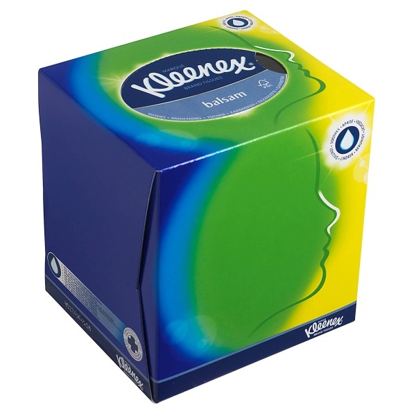 8825 Салфетки косметические для лица Kleenex в кубе, 12 кор. х 56 л, 20 × 20.6 см, трехслойные, белые