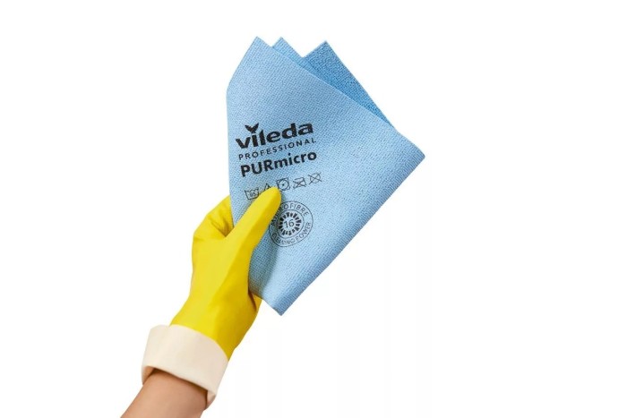 174046 Салфетка ПУРмикро Актив Vileda Professional, 38 х 35 см, синяя, 1 шт 