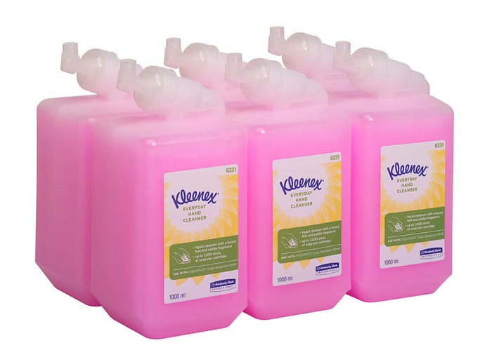 6331 Жидкое мыло Kleenex Everyday Use в кассетах, 6 кассет х 1 л, лосьон для рук