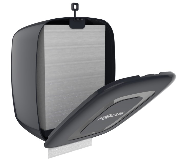 8076284 Диспенсер Focus для листовых полотенец, черный