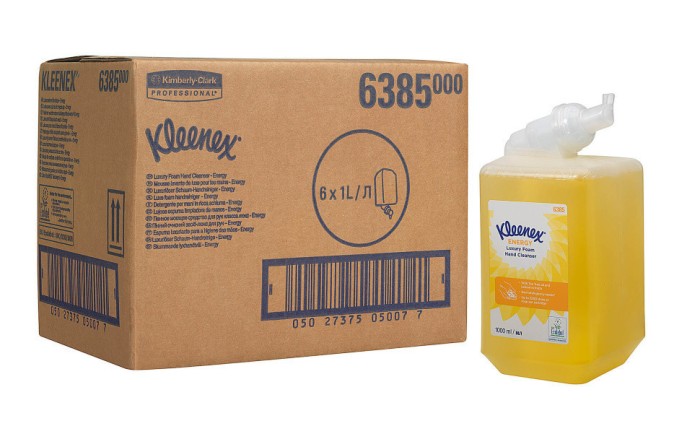 6385 Жидкое мыло пенное Kleenex Energy Luxury в кассетах, 6 кассет х 1 л