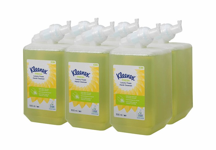 6386 Жидкое мыло пенное Kleenex Fresh Luxury в кассетах, 6 кассет х 1 л