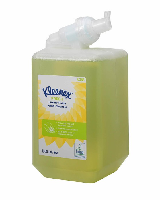 6386 Жидкое мыло пенное Kleenex Fresh Luxury в кассетах, 6 кассет х 1 л