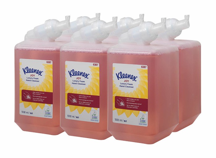 6387 Жидкое мыло пенное Kleenex Joy Luxury в кассетах, 6 кассет х 1 л