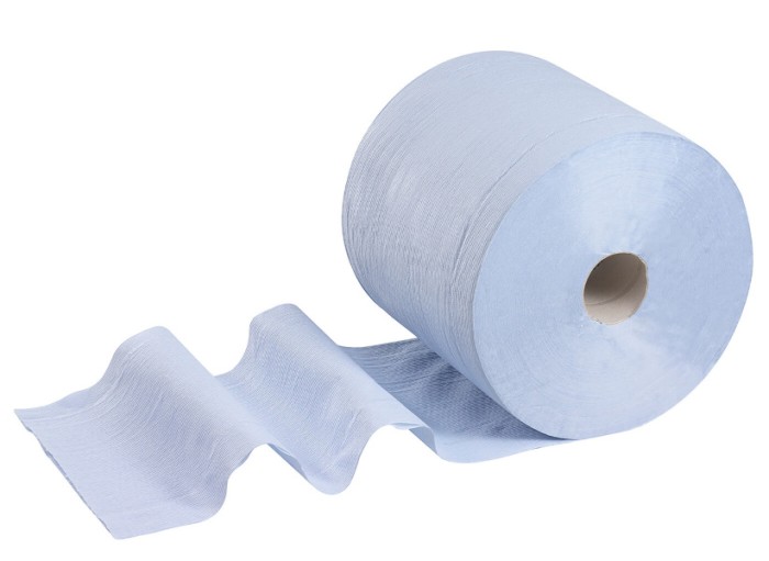 7300 Протирочная бумага WypAll L20, 1 рул. х 500 л, 38 × 23.5 см, двухслойная голубая, 47 г/м²