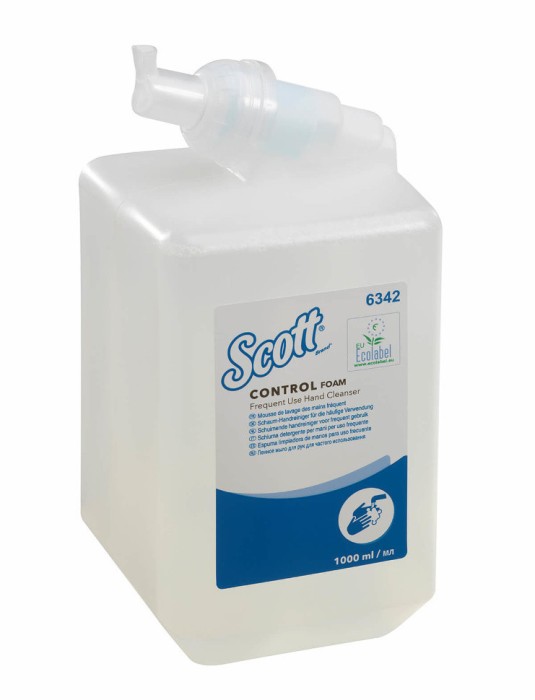 6342 Жидкое мыло пенное Scott Control в кассетах, 6 кассет х 1 л, для частого использования