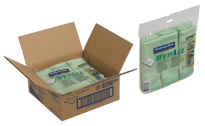 8396 Протирочный материал из микрофибры WypAll Microfibre Cloth, 40 × 40 см, зеленый, 290 г/м², 1 шт