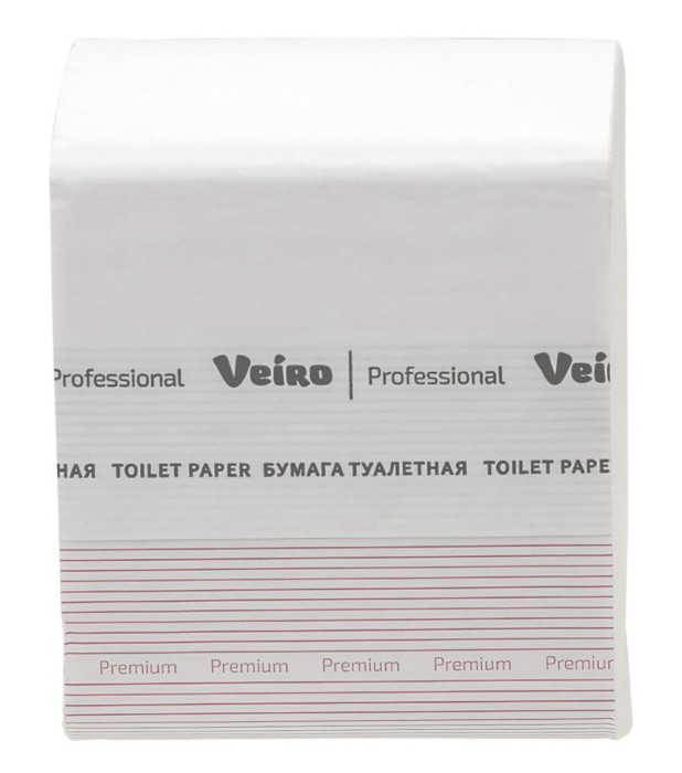 TV302 Туалетная бумага в пачках Veiro Professional Premium, 30 пач. х 250 л, 21 × 10.8 см, двухслойная, белая, 33 г/м²